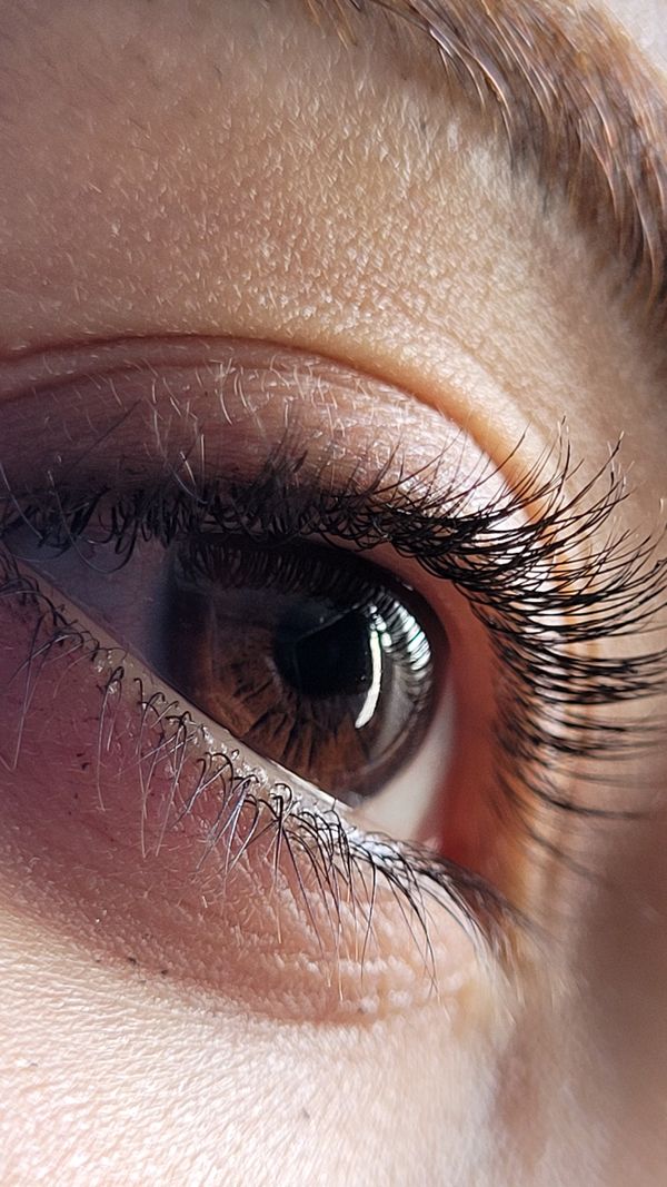 Close-up of mink lash extensions
